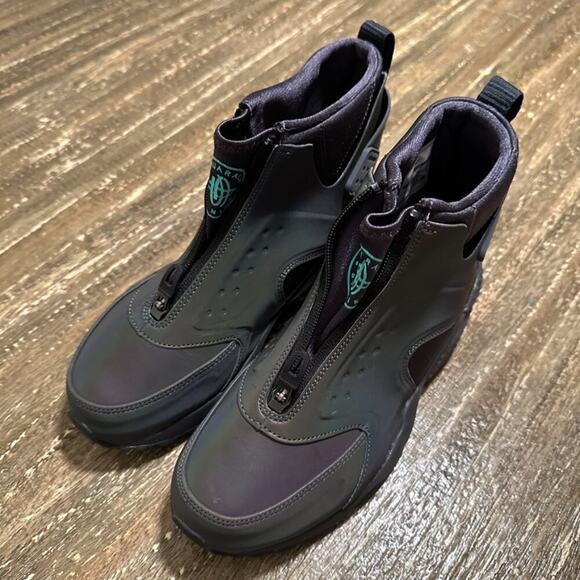 Women's Nike Huarache Run Mid Premium 'Iridescent' Sneakers, Size 8 - Picture 3 of 13